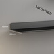 MKOVNKD鋁合金置物架一字層板客廳墻上展示L形書架壁掛層架網(wǎng)紅金屬隔板 啞黑-長40cm*寬18cm