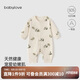 babylove嬰兒連體衣純棉男女寶寶新生兒哈衣爬服春秋季衣服秋裝