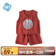 舒貝怡兒童衣服男童套裝漢服背心寶寶夏季新中式國風(fēng)女童裝周歲禮服  90