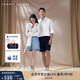 TOMMY HILFIGER【純棉府綢】秋冬男女商務(wù)通勤休閑條紋情侶款長(cháng)袖襯衫外套 【條紋繡標襯衫】-深灰白條紋7I3 M （推薦：135-150斤）