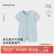 babylove嬰兒連體衣夏季薄款透氣短袖哈衣爬爬服純色睡衣寶寶休閑衣服夏裝