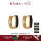 翡拉拉（fellala）「華彩緞帶」耳環(huán)女復古耳飾高級感耳扣耳圈生日七夕情人節禮物 華彩緞帶耳扣|黑色
