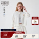 Teenie Weenie小熊女裝薄款針織衫夏季新款學(xué)院白色針織開衫空調(diào)衫 白色 M