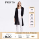 PORTS寶姿春夏新款女裝長(cháng)袖中長(cháng)針織開(kāi)衫LM8K004KKY002 黑色 L