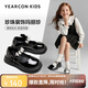 意爾康童鞋秋季女童皮鞋開學(xué)必備表演鞋學(xué)生鞋時(shí)尚單鞋兒童公主鞋黑色32
