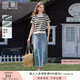 香影牛仔半身裙女中長(zhǎng)款2025夏裝新款藍(lán)色毛邊絕美顯瘦傘裙a字裙 牛仔藍(lán) S 155/80A/85-95斤