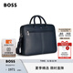BOSS博斯【七夕節(jié)禮物】男士2025年夏季新款紋理裝飾人造革公文包 404-深藍色 常規(guī)