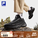 FILA 斐樂官方男鞋LYNX BOA 3+ 戶外鞋2025秋季新款山貓鞋跑步鞋 黑-BK 42
