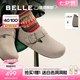 百麗（Belle）七夕禮物厚底全麥吐司2代勃肯鞋女商場款舒適單鞋E1H1DCM5 灰色 37