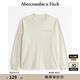ABERCROMBIE & FITCH男裝女裝情侶裝24春夏款經(jīng)典百搭長(cháng)袖黑色多色T恤KI123-4181 暖米色 L (180/108A)