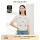 迪賽尼斯（DESIGNICE）2024年春季新款通勤風(fēng)簡(jiǎn)約圓領(lǐng)短袖羊毛衫短款套頭毛衣女 米白 M