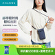 SANWA SUPPLY手機包女防盜刷單肩斜挎迷你小包雙機收納便攜戶(hù)外跑步騎行運動(dòng)包 暮海藍【適用蘋(píng)果華為小米 可容納水瓶】