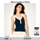 Abercrombie & Fitch【亨利領(lǐng)背心】女裝25夏季經(jīng)典小麋鹿V領(lǐng)背心上衣KI139-5274 海軍藍 XXS (160/80A)