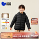 迷你巴拉兒童羽絨服男女童厚款保暖連帽棉服防風(fēng)保暖羽絨外套【防水透濕】 黑色90001 120 cm