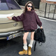 女童外套秋季時(shí)髦夾克衫2025新款女大童休閑連帽上衣開衫春秋裝潮 紫色 140
