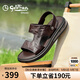 金利來（goldlion）涼鞋男輕便商務(wù)休閑鞋舒適耐磨沙灘鞋G596320230CCF棕色40