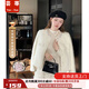 蕓蕁外套女2025新款法式小香風(fēng)短款外套女秋冬新款韓版寬松感名媛氣質(zhì) 珍珠白款【全身夾棉】 加絨 S 80-100