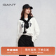 GANT/甘特簡(jiǎn)約舒適女士上衣簡(jiǎn)約白色抓絨字母印花套頭長(cháng)袖衛衣 113米白色 M
