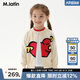 馬·拉丁（M.Latin）馬拉丁童裝兒童2025春裝新款女小童飛飛小愛心提花小圓領(lǐng)毛衣開衫