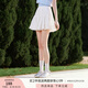 香影蓬蓬裙短裙女裝2025夏季新款a字蕾絲邊高腰小個(gè)子黑色半身裙 白色 M 160/84A/95-110斤