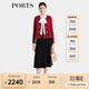 PORTS寶姿2024早秋新款長(cháng)袖短外套ALP9J006UFF094 紅色 M (6)