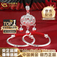 中國黃金平安喜樂(lè )寶寶銀手鐲足銀長(cháng)命鎖嬰兒套裝銀手鐲平安鎖小孩滿(mǎn)月禮物 【兩件套】平安喜樂(lè )套裝（品牌禮盒）