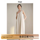 旅途原品ltyp 樹(shù)皮皺立體分割背心裙時(shí)尚文藝休閑高級連衣裙女秋 杏仁米 現貨 L