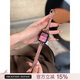 Z&Y適用蘋果手表表帶s9真皮iwatch10小蠻腰apple watch s8女款s7高級(jí)感series10新款ultra2夏天se腕帶 豆沙色玫瑰金扣 適用iwatch10 42MM表盤