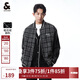 杰克·瓊斯略寬松小香風(fēng)花呢夾克男裝224121035 E40黑色 165/88A/XS 