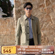 雅戈爾（YOUNGOR）風(fēng)衣男翻領(lǐng)單風(fēng)衣錦綸耐穿舒適透氣男士上衣外套 卡其 L 175/96A