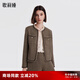 歌莉婭羊毛短外套水洗羊毛洋氣高級感氣質(zhì)通勤小個子短款1B9L6E040 86Y咖啡色 L