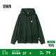 森馬（Semir）衛(wèi)衣男冬季文藝刺繡時(shí)尚情侶加絨套頭上衣 深綠40753 170/88A/M