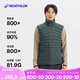 迪卡儂（DECATHLON）羽絨馬甲男戶外馬夾輕薄背心坎肩保暖女冬季運(yùn)動(dòng)羽絨服 男款MT100-青苔綠 2XL