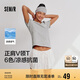 森馬（Semir）短袖t恤女涼感抗菌正肩修身2025夏顯瘦V領(lǐng)白色打底衫109325100002