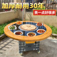 淞果柴火雞灶多功能新型柴火灶農村家用灶鐵鍋燉灶臺地鍋土灶臺帶桌子 1.2米特厚圓桌+52鍋+爐圈 【特厚桌面+加厚灶體】