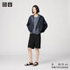 優(yōu)衣庫女裝牛仔風(fēng)百慕大式短褲/水洗產(chǎn)品中褲476946 09 黑色 23 /150/58A