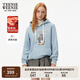 Teenie Weenie小熊加絨衛(wèi)衣女秋冬學(xué)院風(fēng)休閑索羅娜連帽衛(wèi)衣套頭衫 淺藍(lán)色 L (170)