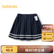 巴拉巴拉童裝兒童裙子短裙女童學(xué)院風(fēng)百褶裙夏季裙褲時尚百搭褲子 深藍80821 120 cm