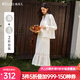 Olrain歐芮兒法式度假重工刺繡上衣半裙套裝女裝秋季2025新款兩件套 白色 M
