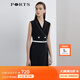 PORTS寶姿 商場(chǎng)同款新品女裝無(wú)袖西裝收腰連衣裙三醋纖LL8D272KWB008 黑色 XL (10)