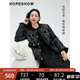 紅袖小香風(fēng)羽絨服冬季2024新款女裝水貂毛圓領(lǐng)輕熟甜美氣質(zhì)保暖短外套 黑050 L