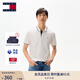 TOMMY JEANS【潮流鑲邊】25夏季男裝純棉珠地網(wǎng)眼商務(wù)翻領(lǐng)短袖T恤POLO 白色YBL L
