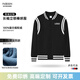 花國衫棒球服定制印logo字秋冬長(cháng)袖外套工作服加絨班服diy企業(yè)長(cháng)袖訂制 國潮款棒球服—黑色 4XL