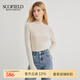 SCOFIELD【無縫一體】簡雅無縫打底針織衫修身毛衣 象牙白色 S 160