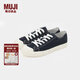 無(wú)印良品（MUJI）男女通用不易疲勞不易沾水運(yùn)動(dòng)鞋無(wú)性別男款女款小白鞋帆布鞋鞋子 藏青色2S 34 碼/220mm（尺碼偏大拍小一碼）