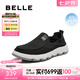 百麗清爽透氣布鞋男商場同一腳蹬懶人鞋休閑鞋8BK01CM3 黑色 40 (250mm)