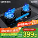 森太燃?xì)庠钐烊粴饷突鹪铍p灶煤氣灶家用 臺式嵌入式 鋼化玻璃大火力灶臺 【新穎灶頭】翻蓋灶頭丨九腔噴孔丨藍(lán)焰猛火 TF35 【5.2Kw】天然氣