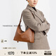 VANESSA HOGAN【張雅欽同款】VH女包欣冉hobo包頭層植鞣牛皮質(zhì)感斜挎腋下單肩包