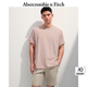 ABERCROMBIE & FITCH【重磅情侶款】男裝25夏季新款字母Logo圓領(lǐng)短袖T恤KI123-5060 粉色 L (180/108A)