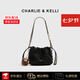 CHARLIE & KELLI品牌 CK輕奢包包女包流浪云朵包單肩斜挎鏈條包七夕情人節(jié)禮物女 黑色【京倉速達(dá) 禮袋包裝】